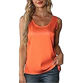 Mawor Silk Satin Tank Top for Women Summer Camisole 2026 Sleeveless Blouse Dressy Casual Shirt Outfits