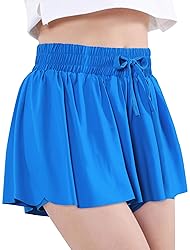 EXARUS Girls Butterfly Shorts Flowy Athletic Dance