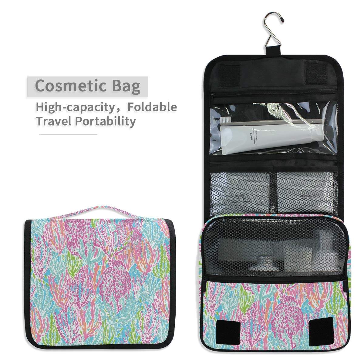 Best Makeup Train Case Fortech Portable Travel Makeup Cosmetic Bag