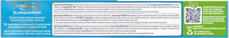Signal Integral Pasta Dentífrica 8 Clareamento Com ingredientes de origem natural 75 ml x1