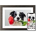 BIHIWOIA 10.1'' Frameo Digital Picture Frame, 32GB WiFi Digital Photo Frame, 1280x800 IPS Touch Screen, Auto-Rotate, Slideshow, Send Photos/Videos via Free App(Black Wood Frame)