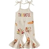 Lucikamy Toddler Baby Girl Bell Bottoms Romper Floral/Butterfly Overalls Suspender Flare Pants One Piece Strap Jumpsuit