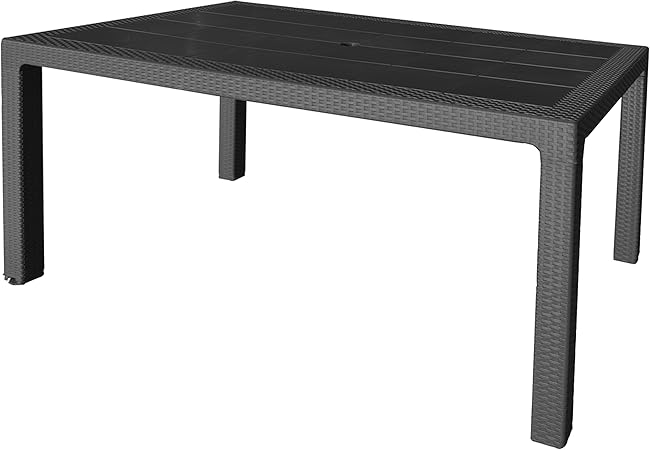 Amazon.de: Garden Life 4090 – 06 – Elegante Rattan-Tisch 150 x 90 x 72