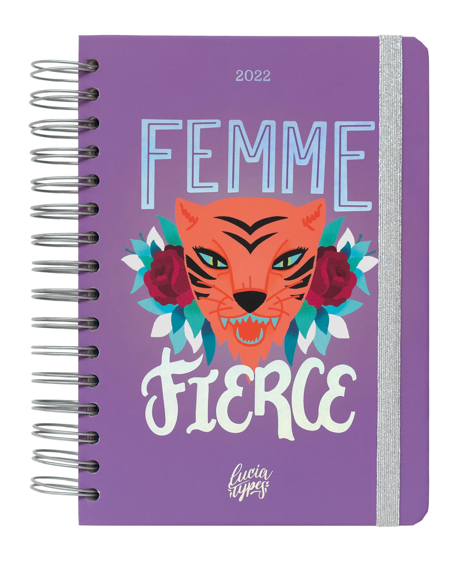 Official Femme Fierce 2022 Diary Day To Page - 12 Months Planner January 2022 - December 2022 - Lucia Types A5 Diary 2022 Daily Planner By Kokonote, AAKODPA52203