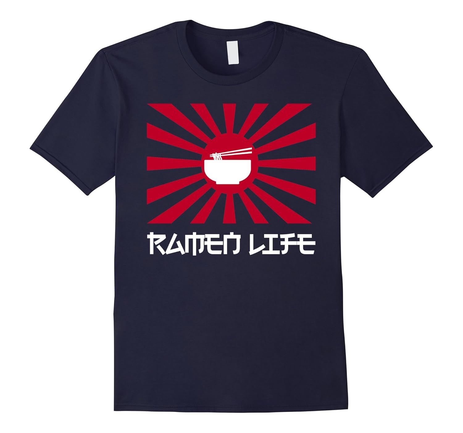 Ramen Life Funny Japanese Rising Sun Tee Japanese Flag Shirt-Rose