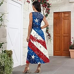 CHRATLHI 4th of July Dress for Women American Flag
