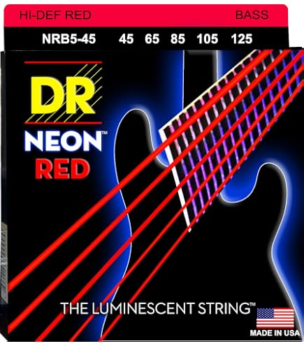Amazon.com: DR Strings NGB5-45 Hi-Def Neon Green K3 Coated Bass