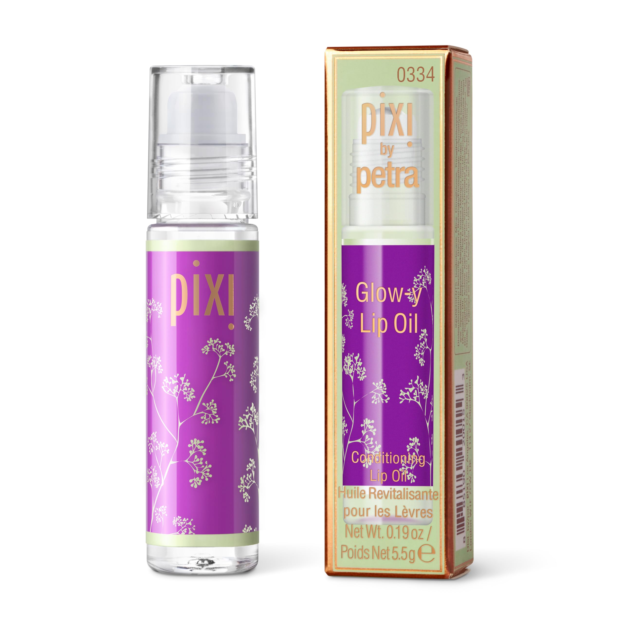 Pixi Glow-y Lip Oil | Lightweight Lip Oil with Nourishing Botanicals | Silky Texture & Dewy Finish| Smooths & Hydrates with Natural Shine | Dream-y | 0.19 oz/ 5.5g