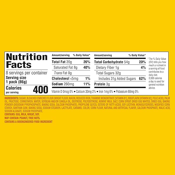OREO GOLDEN CAKESTERS SOFT SNACK CAKES, 8-3.03 OZ SNACK PACKS