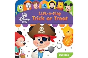 Disney Baby Mickey Mouse, Minnie, Winnie, Toy Story and More! - Trick or Treat - Haloween Lift-A-Flap Look and Find Activity Book - PI Kids
