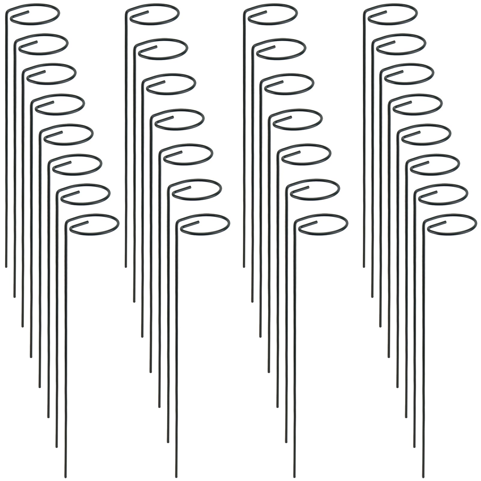 MUKLEI 30 Pack Single Stem Plant Support Stakes, Flower Stem Support, Plant Support Ring Cage, Orchid Plant Stakes for Orchid, Tulip, Roses, 40cm