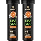 Auric Herbal Liver Support Supplement | Milk Thistle (Silymarin), Turmeric, Garlic, Ginger for Liver Health | Advanced Detox
