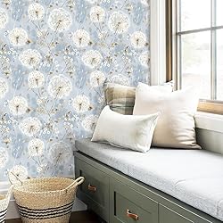 Nukofal Floral Peel and Stick Wallpaper Dandelion