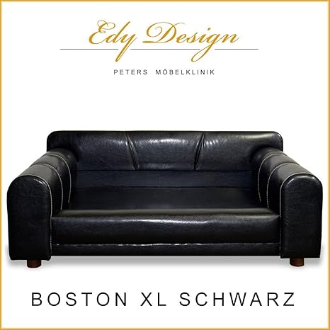 Boston Canape Pour Chien Lit Pour Chien Xl En Similicuir Noir Fabrique A La Main Amazon Fr Animalerie
