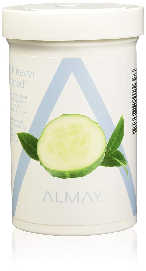 Almay Longwear & Waterproof Eye Makeup Remover Pads, Hypoallergenic, Cruelty Free, Fragrance Free, Ophthalmologist Tested, 120 Pads