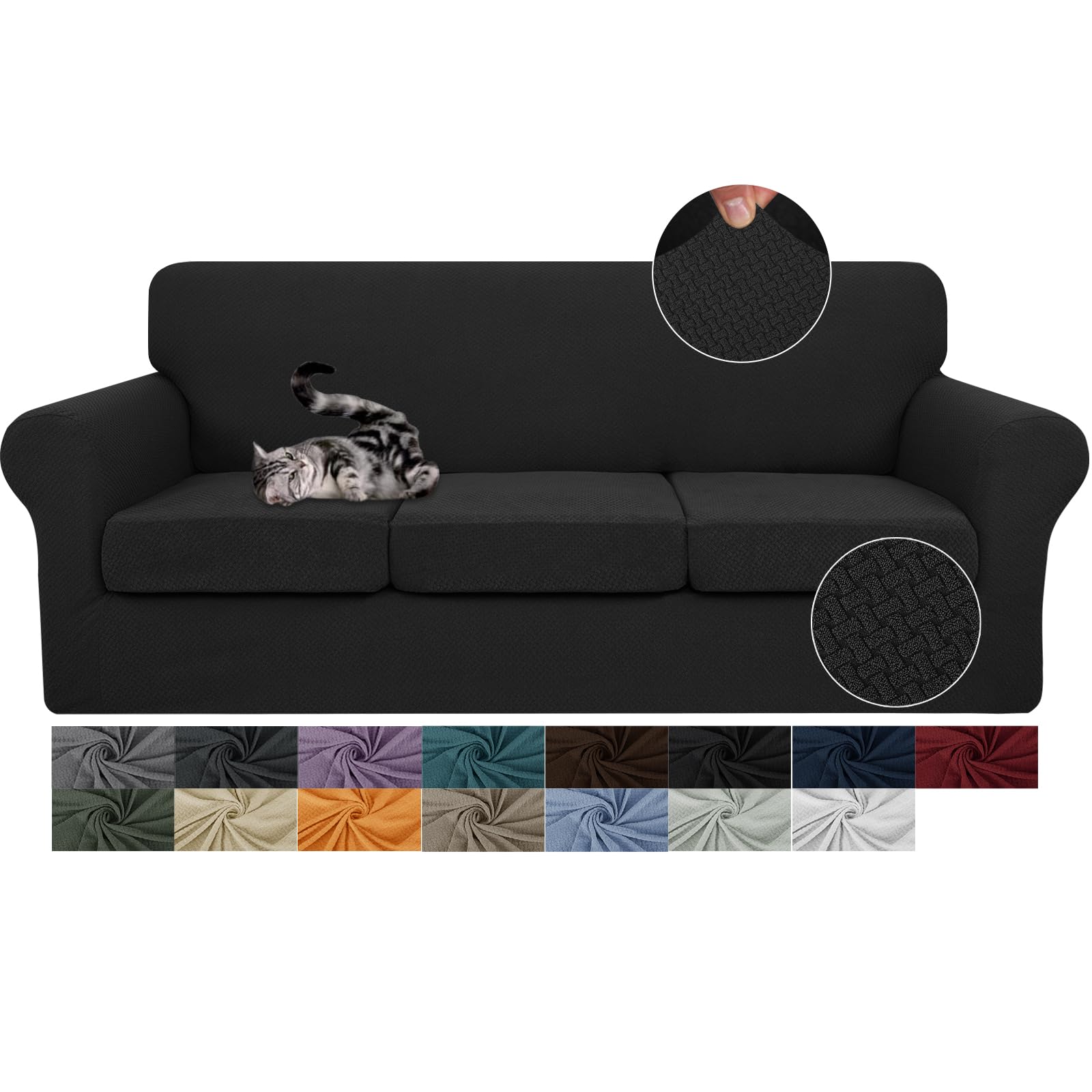 JIVINER Newest 4 Pieces Oversized Sofa Slipcovers