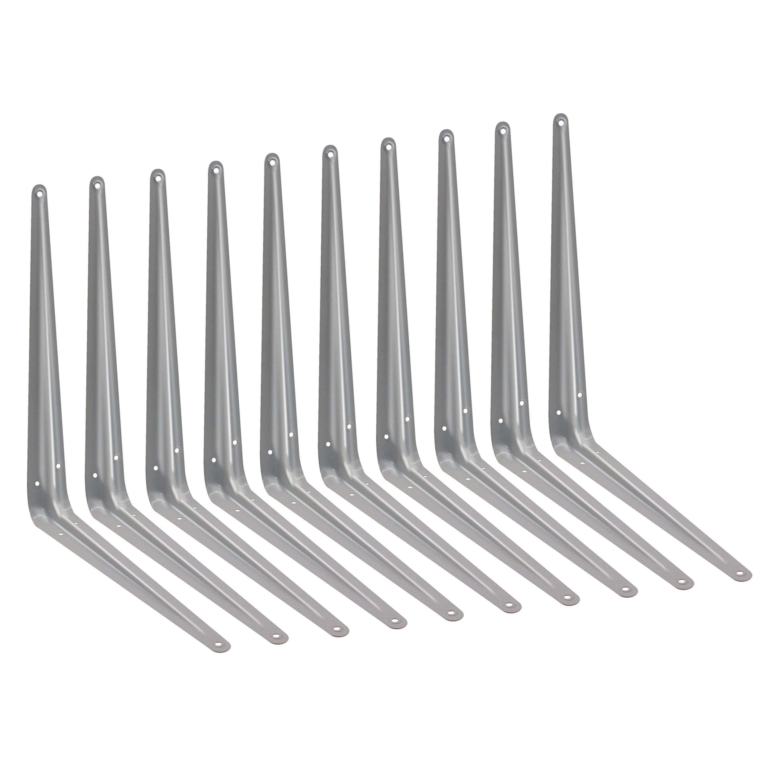 EAI 350x300mm / 14x12" Original London Pattern Shelf Bracket | Silver/Grey | Pack of 10