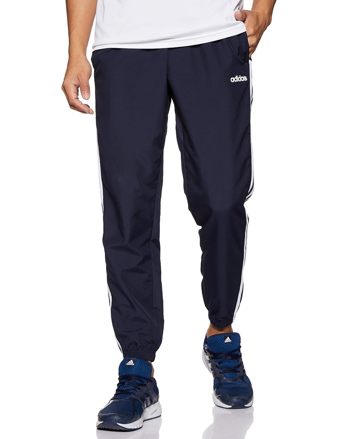 Buy Adidas Men's Regular Fit Track Pants (DY1555_Legink/White_M) at Amazon.in
