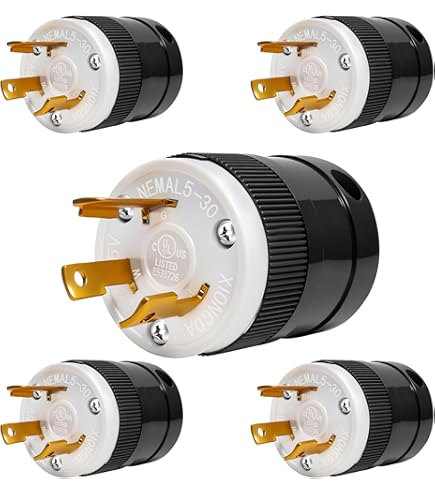 HUBBELL LOT OF 5 RECEPTACLES 30A 125V NEMA 5-30R 9308 **NEW IN BOX W/SCREWS - Foto 12