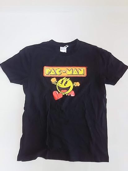 Amazon パックマン 黒 Namco ナムコ ｔシャツ ファミコン 任天堂 ゲーム レトロゲーム Pacman Lサイズ Tシャツ カットソー 通販