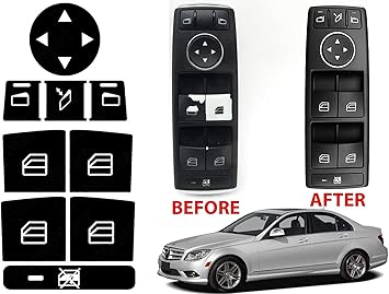 Amazon Com Alpha Window Switch Button Repair Stickers For 2008