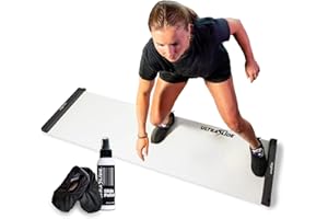 ULTRASLIDE Slide Board for Exercise at Home – 6ft & 5ft Slide Boards with Bumpers for Multi-Sport Training, Core Strength, Flexibility, Low-Impact Cardio, Durable Home Gym Fitness Equipment for Balance and Agility