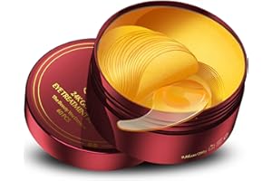 FENGOO Under Eye Patches (60 Pcs) - 24K Gold Eye Masks for Dark Circles and Puffiness, Eye Patches for Puffy Eyes, Anti-Aging Hyaluronic Acid Moisturizing Under Eye Mask Ordinary Skin Care Products