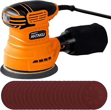 Amazon サンダー Antaku 電動サンダー 300w rpm サンドペーパー 集塵ボックス 高効率 低騒音 125mm Diy 日曜大工 12ヶ月間の保証 日本語取扱説明書 S1b Jm 17 サンダー