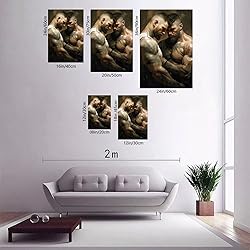 HMLZSJ Nude Muscle Male Torso Portrait Art Gay