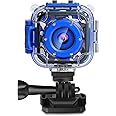 PROGRACE Kids Camera Waterproof Camcorder - Boy Toy Gift Kids Video Camera Underwater HD Digital Sport Action Camera for Todd