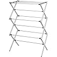 WOOLITE Laundry 360 Foldable Clothes Drying Rack, Compact, Space Saver, Easy Storage, Aluminum, Silver