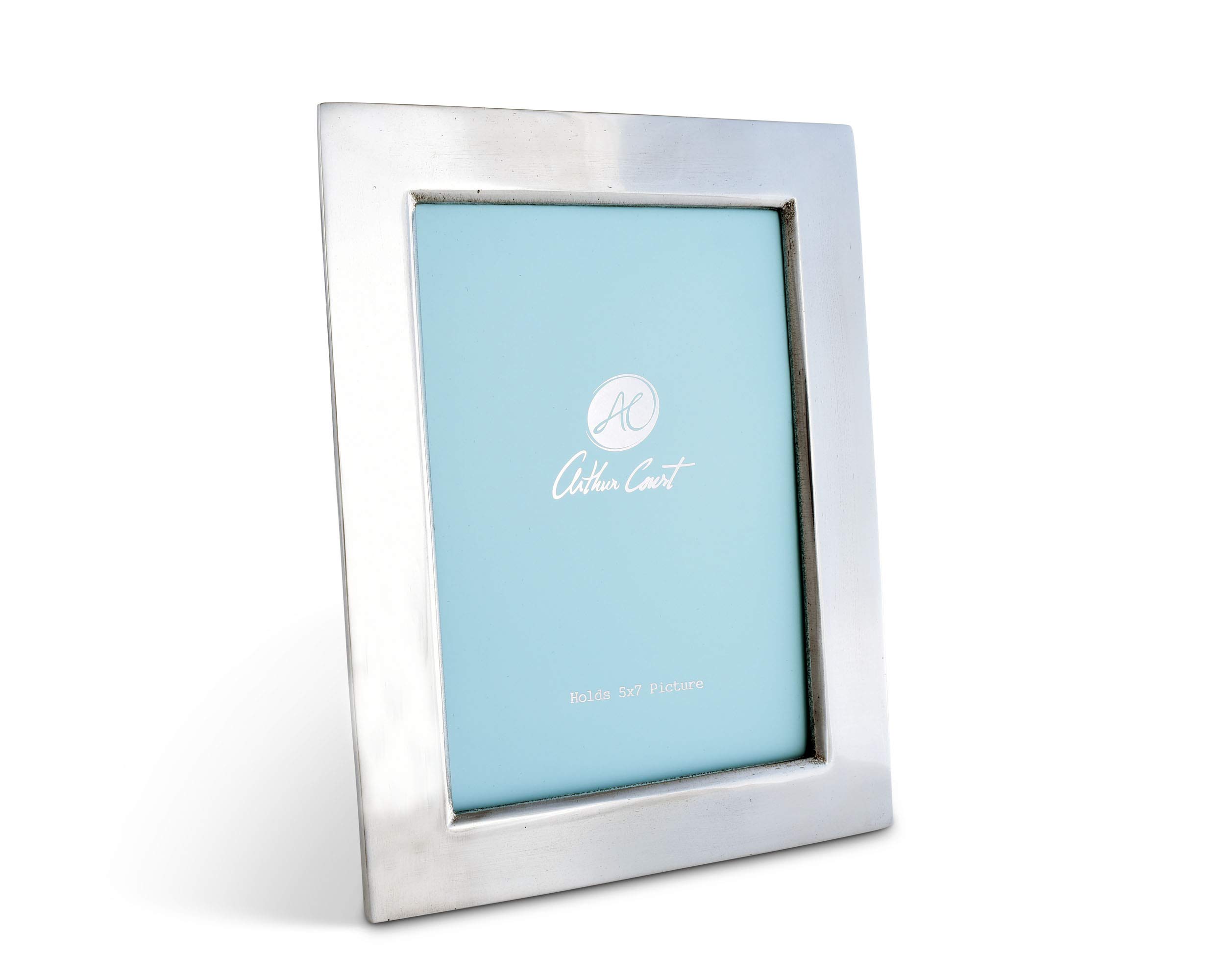 Arthur Court Designs Aluminum Metal 5x7 Classic Engravable Photo Frame