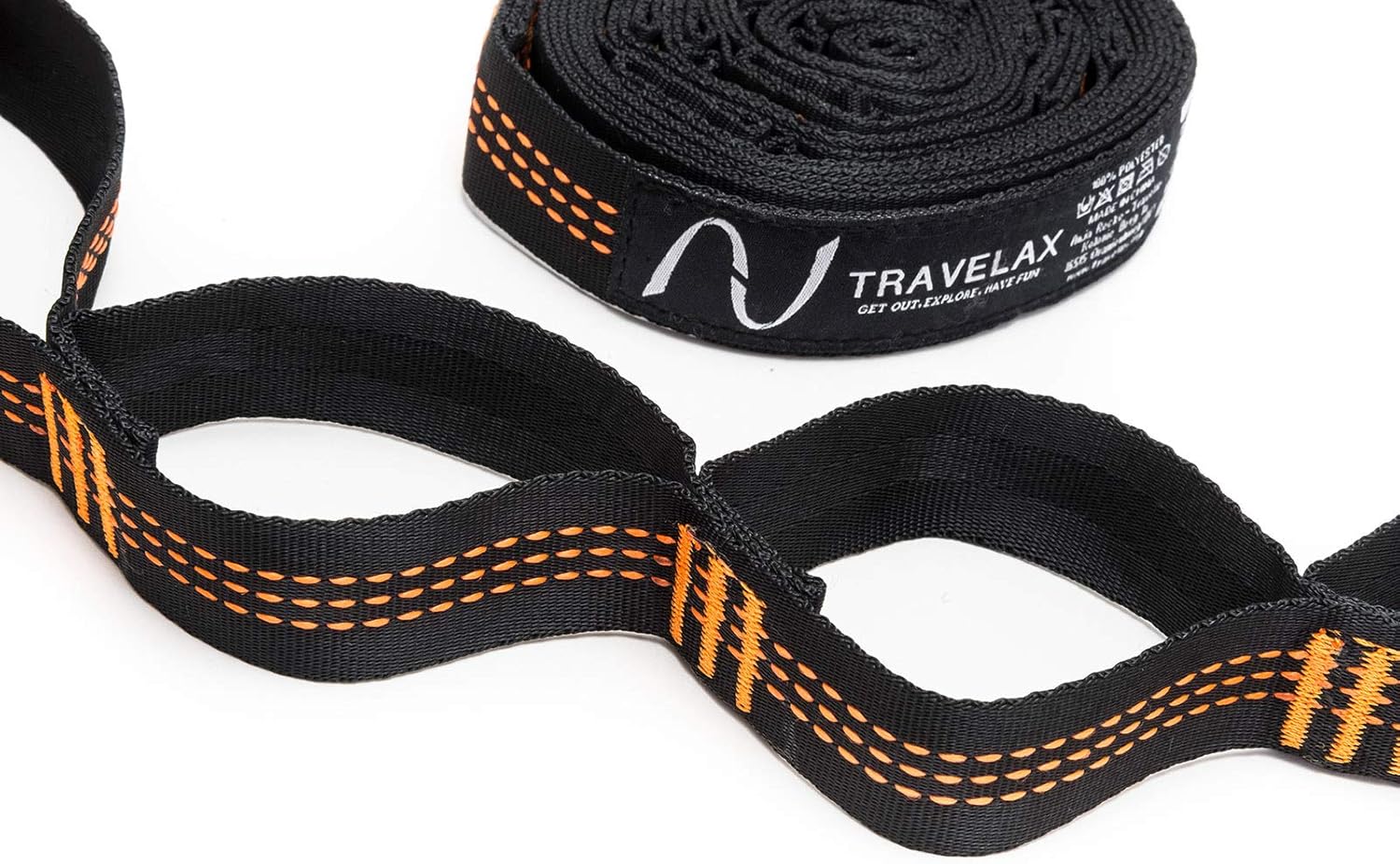 Travelax Adjustable and ExtraLong Hammock Tree Strap Set with 22 Loops