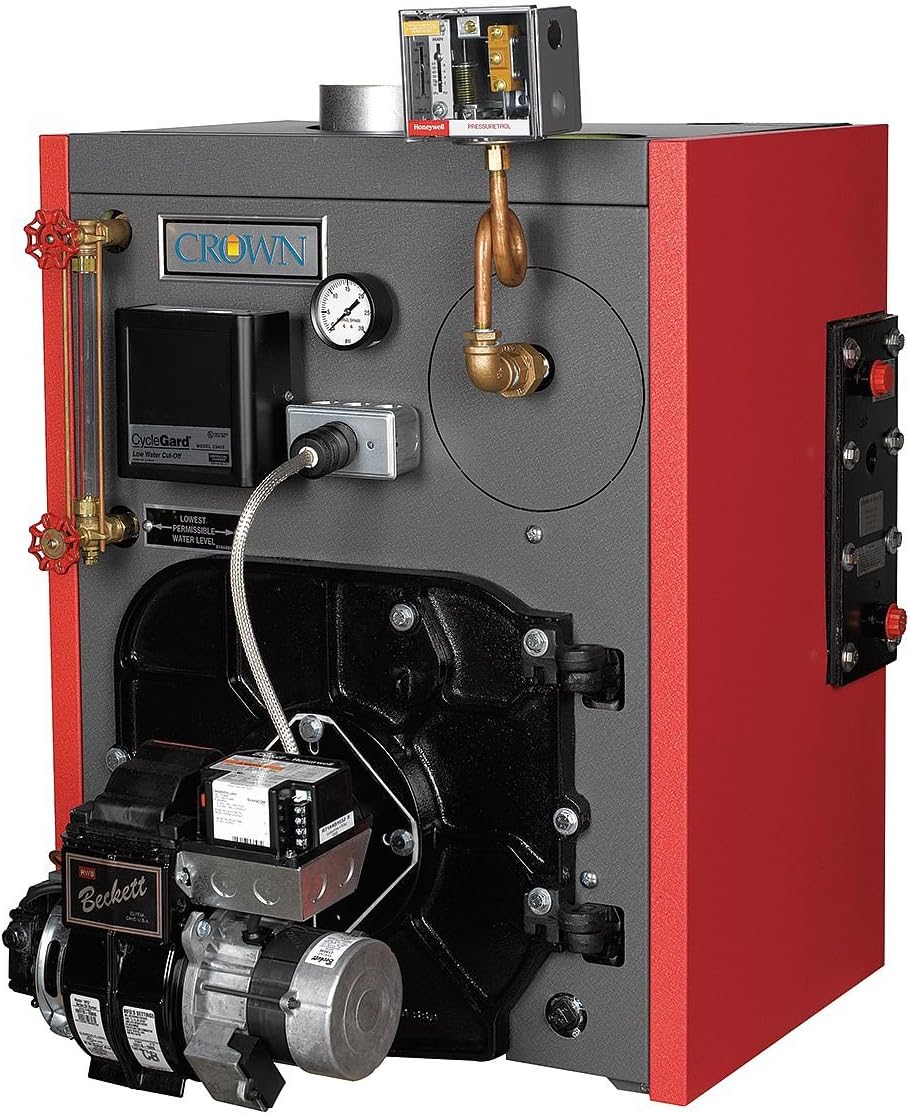 Crown Boiler - KSZ100BOPT2PSU - Atmospheric Vent Steam Boiler, AHRI Certified, ASME H, ETL (US/C), 89, 000 BtuH, Oil