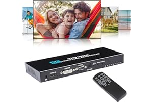 HAICHENTEX 4K Video Wall Controller 3x3 HDMI TV Wall Processor 9 Screens into a Wall Display with 180° Degree Rotate Multiple TV Screens one Picture 13 Splicing Modes 2x1, 2x2, 2x3, 3x1, 3x2, 3x3, 2x4, 4x1, 4x2