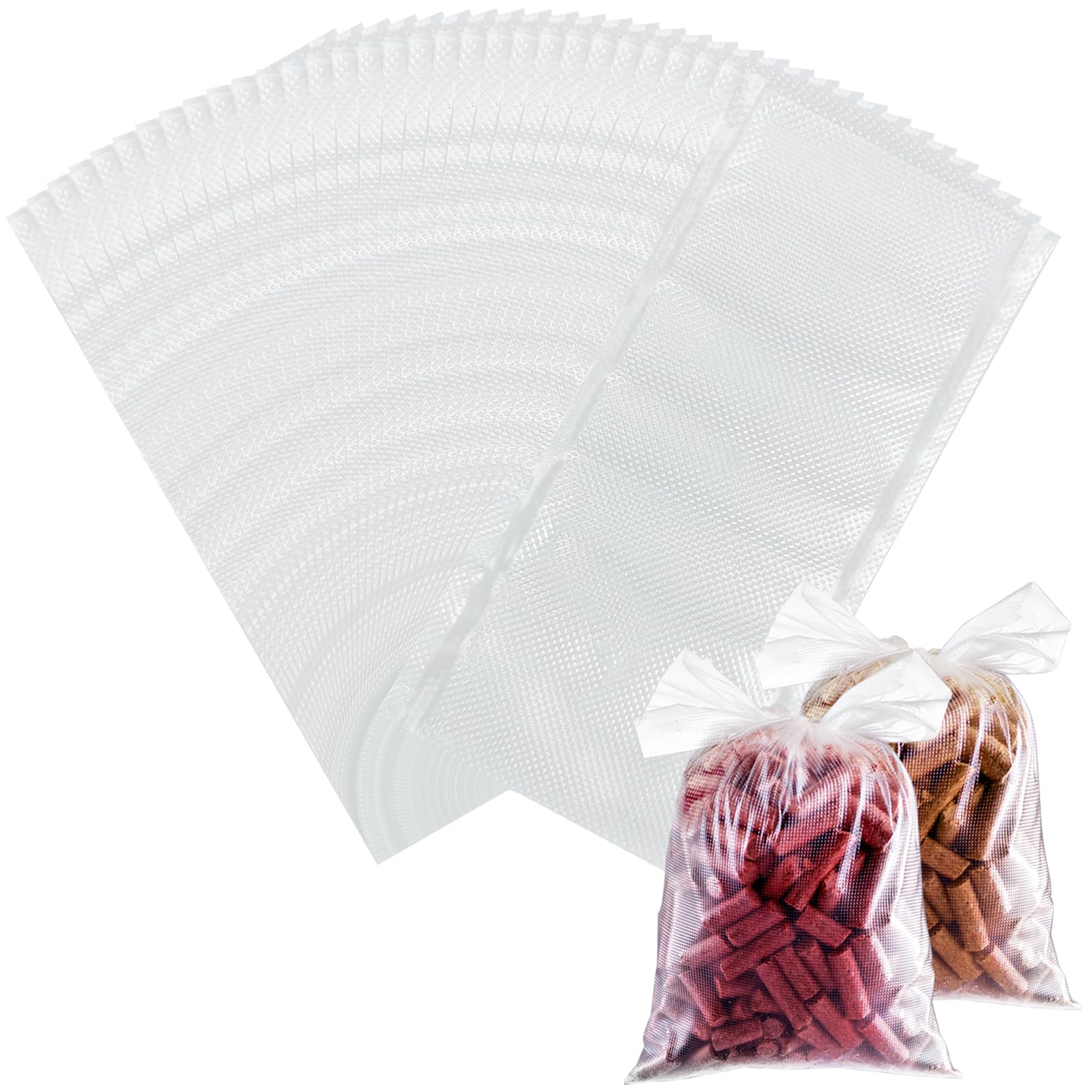 Realure 100 Pcs PVA Bags Carp Fishing Kit Fast Dissolve Water Soluble PVA Bags Pellets Bait Bags for Carp Fishing Bait Carp Fishing Bag Solid Bag Rigs Fishing Accessories Tackle (60mm*120mm)