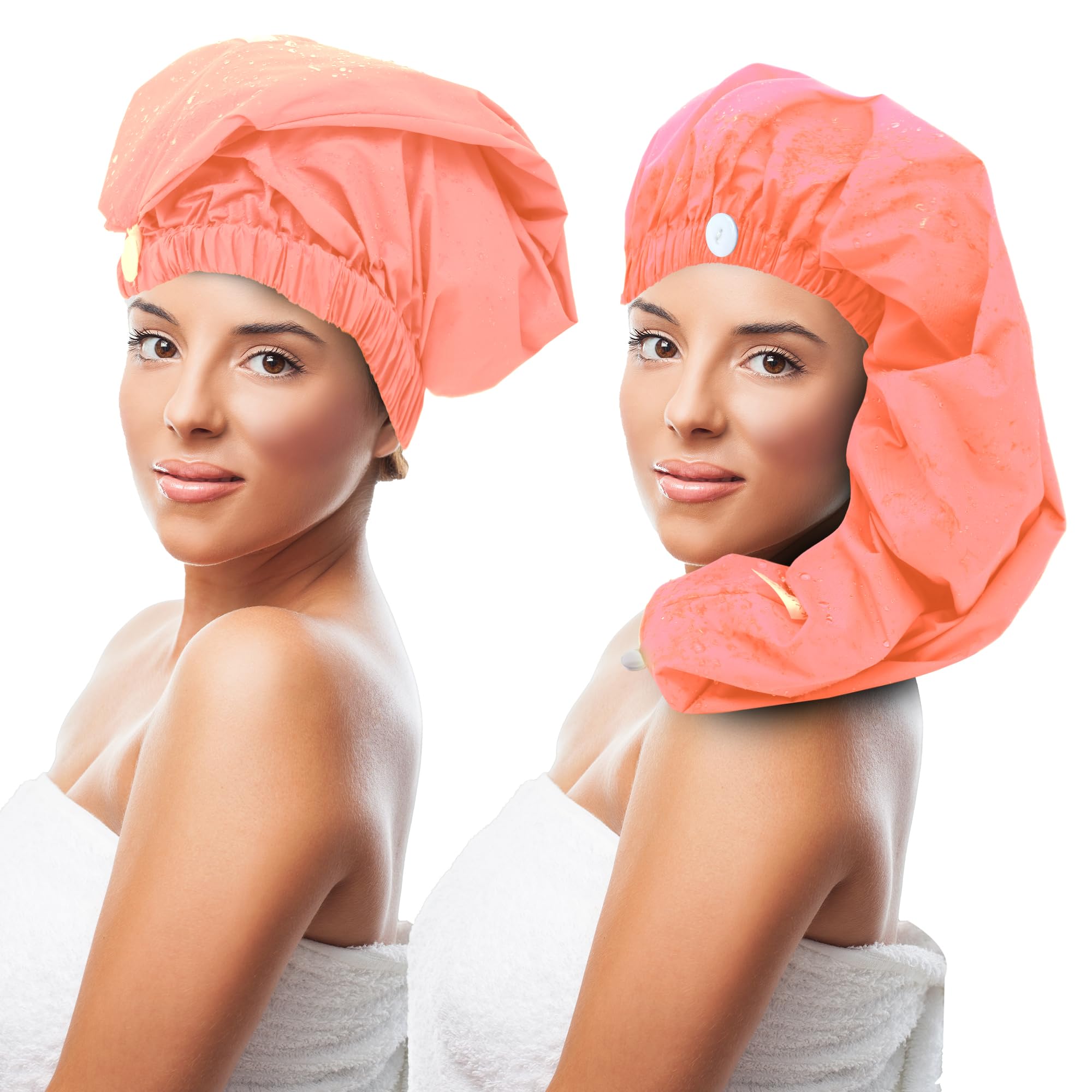 The OG Shower Cap - Pink large shower cap for Long Hair, Braids, Dreadlocks and Hair Extensions - Waterproof, Washable, Reusable Hair Accessories for Women, Men, and Teens - The Original Braid Tree