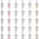 30 PCS Angel Charms, Angel Wing Charms for Crafts Mixed Metal Small Angels Wings Pendants with Heart White Pearl Beads Guardian Charm for Jewelry Making DIY Necklace Bracelet Earring Craft Decoration