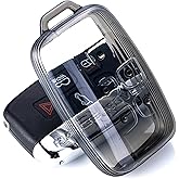 for Land Rover Key Fob Cover TPU Car Key Fob Case Fit for Land Rover LR4 Range Rover Sport Evoque Jaguar XF XJ XJL F-pace 5 Buttons Car Remote Key Case Shell Protector(Black)