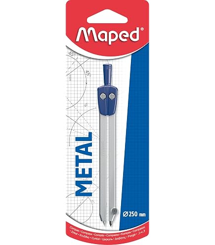 Compasso Maped Study Collector In Astuccio Con Righello – Colori Pastello Assortiti (argento E Oro) – 194510