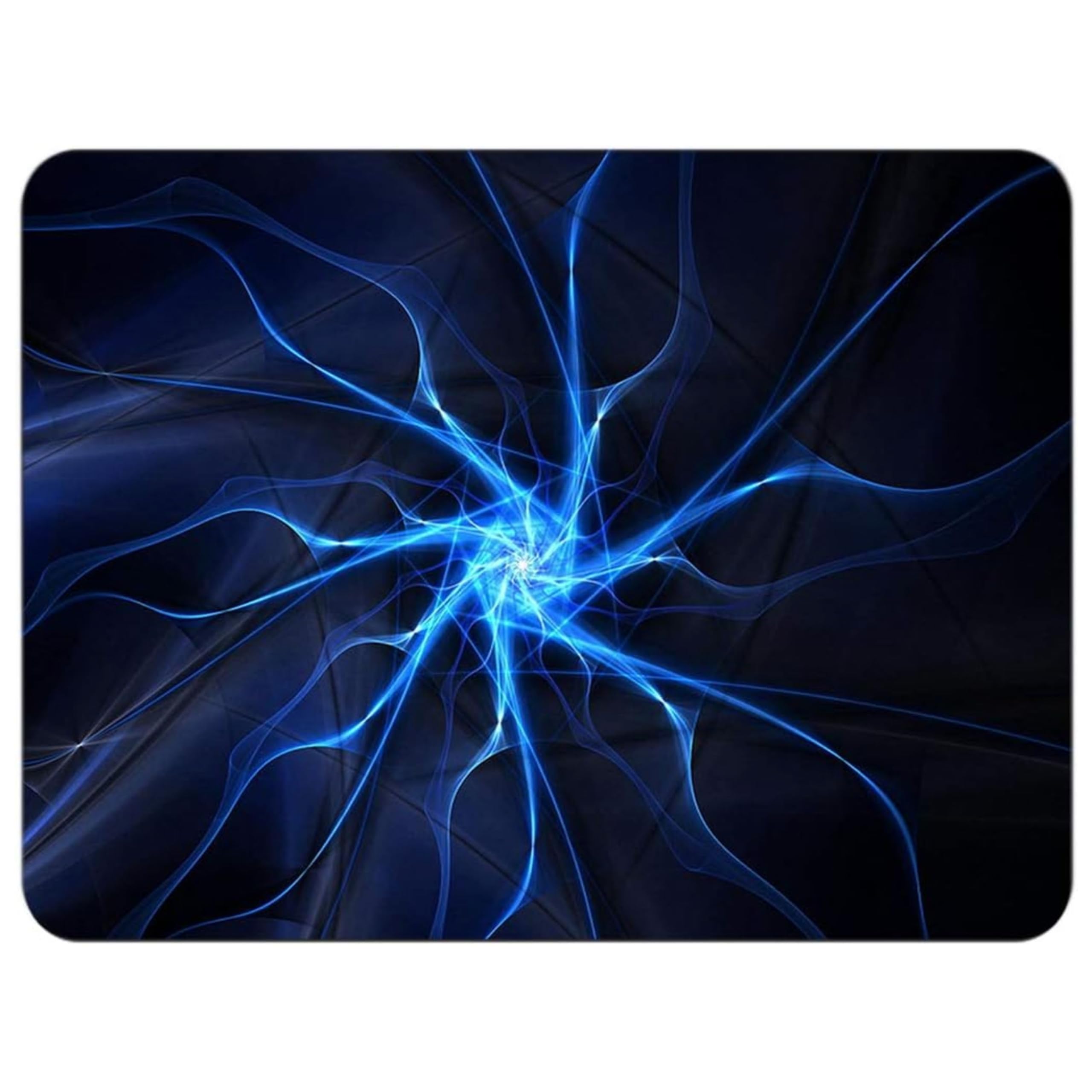 Silent Monsters Mouse Mat Small 10 x 8 inches / 24 x 20 cm, Lightning, Lasercut Edges, washable & rollable Mouse Pad, Gaming Home Office Mousemat, Mousepad non-slip & quiet, Desk Mat