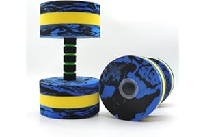 Quirkmyn Water Dumbbells, 2 PCS Aquatic Exercise Dumbbells Water Aerobics Workouts Lightweight EVA Foam Pool Weights Dumbvells for Men Women Water Sports Fitness Tools Weight Loss