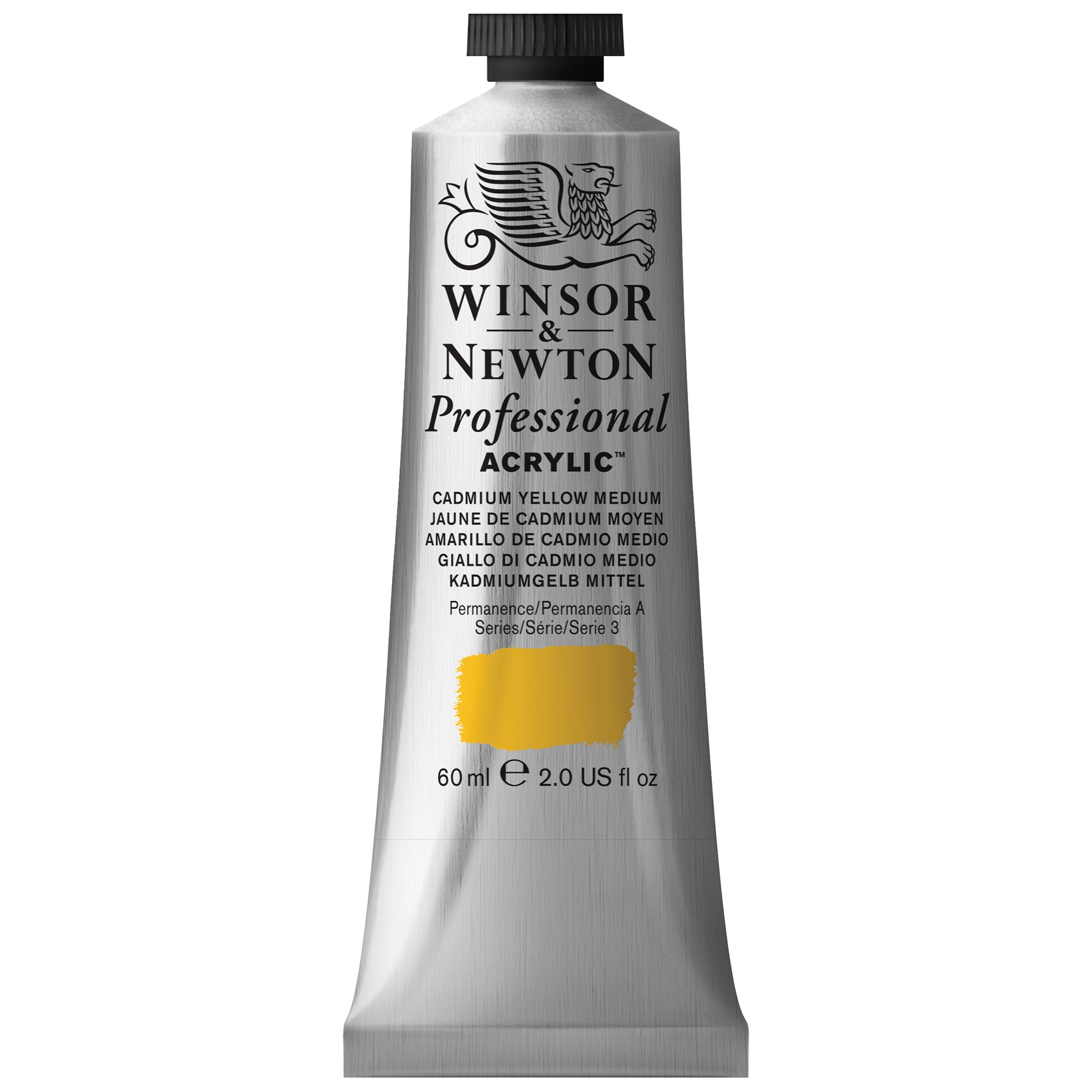 Winsor & Newton 2320116 Professional Acrylic Colour, 60 ml - Cad Yellow Medium
