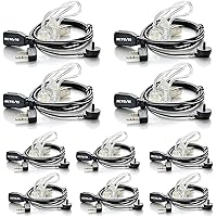 Retevis Walkie Talkie Headset 2 Pin PTT MIC Covert Acoustic Tube Secret Service Earpiece for Kenwood Radio Baofeng UV-5R Rete
