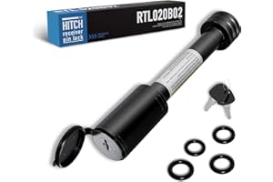 RETRUE Trailer Hitch Receiver Pin Lock, Suitable for 2 Inch Receiver, 5/8" Dia Hitch Lock for Securely Locking Trailer Hitch with Two Keys, Black