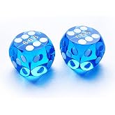 Bescon Professional Precision Dice Round Corner 5/8" (16mm) with Random Serial Number, Precision Cut Dice 16MM Gem Blue, 2pcs Set