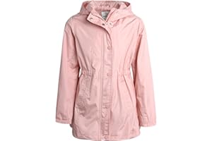 URBAN REPUBLIC Girls Rain Jacket - Lightweight Raincoat for Girls Slicker Shell Windbreaker Hooded Kids Raincoat (Size 7-16)