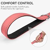 Joytale Padded Handle Dog Lead Double-Sided Reflective Nylon 1.2m Neon Pink view 3