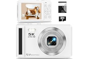 Digital Camera - 5K Digital Cameras for Photography - 72MP Vlogging Camera with 2.8" Screen - 16X Zoom UHD Autofocus Video Ca