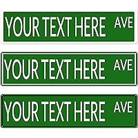 Personalized Outdoor Street Sign - Aluminum Metal Road Sign With Custom Name, Suffix, and Color - Gifts for Men - 4x16 Inch